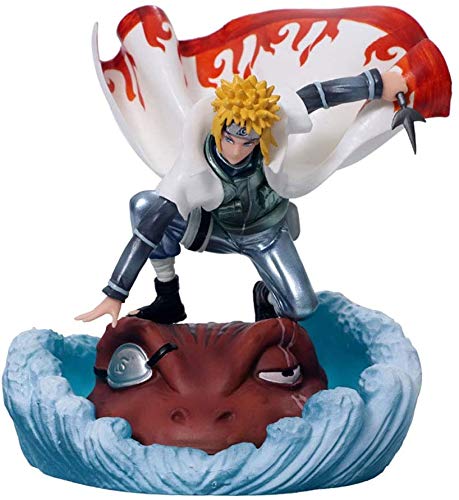 BGQ Naruto Namikaze Minato en Cuclillas sobre Las Figuras de Anime Gama-Bunta Juego de Dibujos Animados Modelo de Personaje Estatua Juguete Colección Favorita de los fanáticos del Anime 19cm
