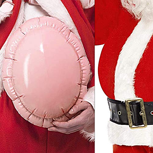 BHGT Disfraz Papá Noel Barriga Inflable Embarazada Falsa Mujer Joroba + Gafas de Papá Noel