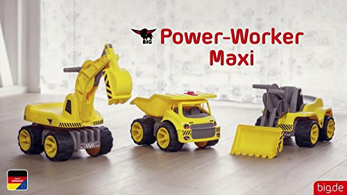BIG- 800055813 – Power Worker Maxi Pala Cargadora con Asiento para el niño- a Partir de 3 años