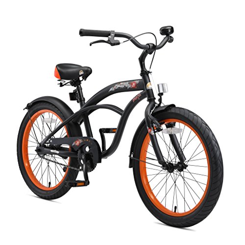 BIKESTAR Bicicleta Infantil para niños y niñas a Partir de 6 años | Bici 20 Pulgadas con Frenos | 20" Edición Cruiser Negro