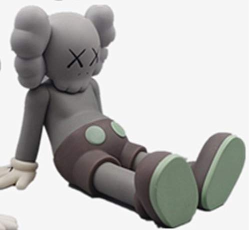 BINGFENGBINGFENG Modelo de muñeca sentada de Juguete Gris KAWS-Modelo de Personaje de PVC-Bienes de Moda-Decoración del hogar-Decoración de Coche-Regalo de cumpleaños Tamaño 18cm