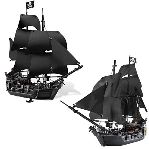 Black Pearl Pirate Ship Model Building Block Set 875 Pcs Mini Bricks 3D Puzzle DIY Educational Toys Gift for Adults and Kids
