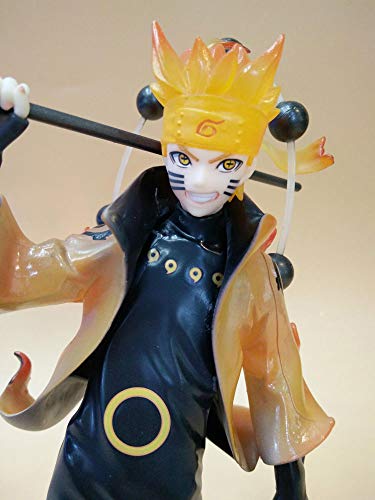 BOBLI 21CM Uzumaki Naruto Six Ways Fairy Fairy Mode Samurai Figura Figura de acción Material de PVC Personaje del Juego Estatua Otaku Colección de Juguetes Favoritos Adorno Decorativo