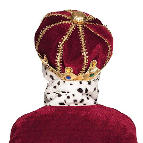 Boland-Hut 36103 infantil Majestad, multicolor, corona para niños, Rey Duquín, sombrero de peluche, carnaval, fiesta temática, Halloween, talla única