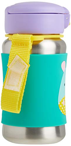 Botella de acero inoxidable con pajita, diseño de abeja, de Skip Hop, modelo Zoo Eureka Unicorn