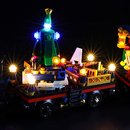 BRIKSMAX Kit de Iluminación Led para Lego Creator Expert Tren navideño,Compatible con Ladrillos de Construcción Lego Modelo 10254, Juego de Legos no Incluido