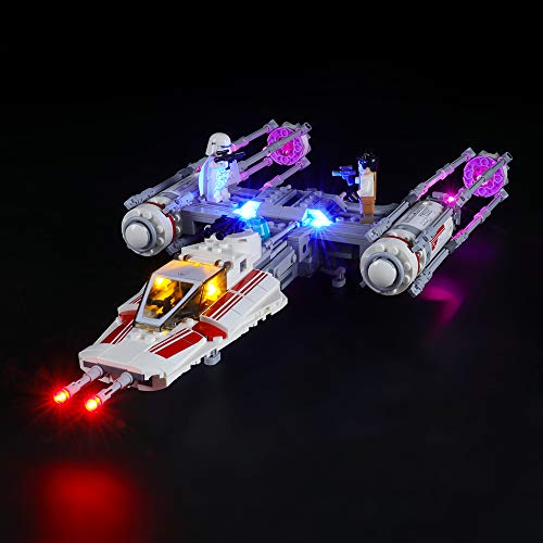 BRIKSMAX Kit de Iluminación Led para Lego Star Wars Caza Estelar ala-Y,Compatible con Ladrillos de Construcción Lego Modelo 75249, Juego de Legos no Incluido