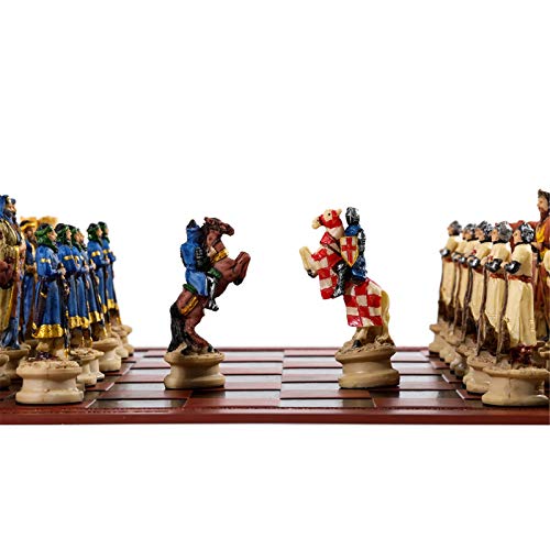 BTTNW Juego De Ajedrez Juego de ajedrez de ajedrez de ajedrez de ajedrez de ajedrez de ajedrez de ajedrez Conjunto de ajedrez de Lujo a ajedrez Antiguo Adecuado para Juegos Infantiles