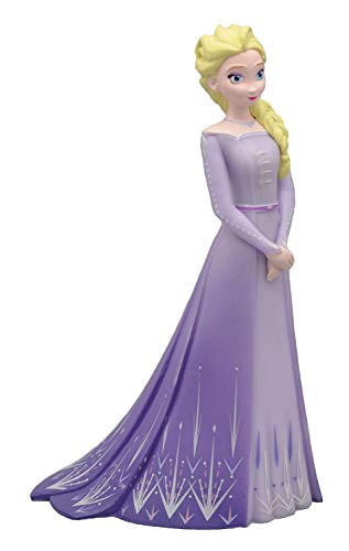 Bullyland Walt Disney Frozen 2 - Figura de Elsa con Vestido Morado, Pintada a Mano con Detalles en PVC, Material Libre de PVC, 10 cm, a Partir de 3 años, Ideal para Juegos imaginativos, 13510
