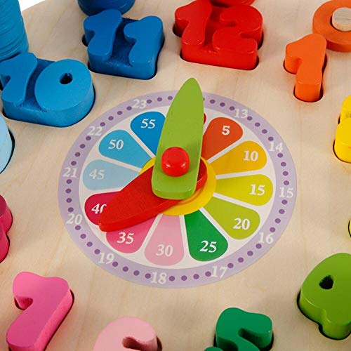 BYFRI Clasificación del Reloj Enseñanza De Madera Juguetes De Grandes Juguetes Montessori para Todos Los Niños De Niños Y Niñas