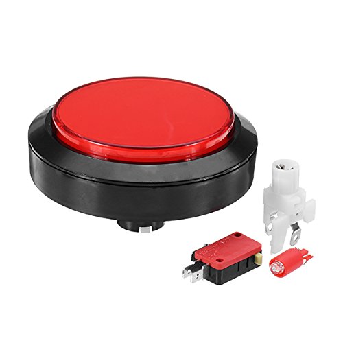 C-FUNN 100Mm 10Cm Rojo Azul Blanco Amarillo Verde Led Push Botón para Juego Arcade Consola Controlador DIY - Amarillo