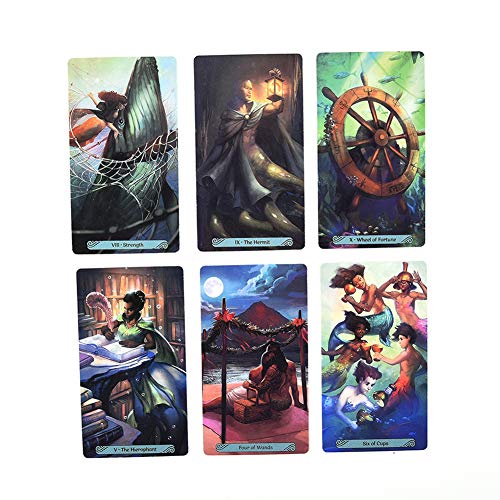 Carta del Tarot Juego Sirena Inglés Illuminati Kit Tarot Mesa de Cartas Juegos de Mesa Fiesta de Navidad de la Familia Naipes Inglés Tarot Card Game