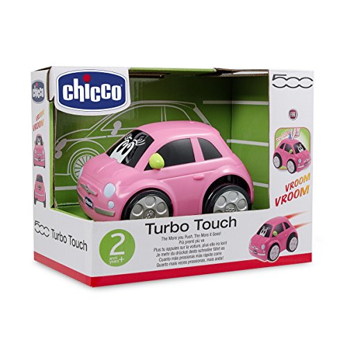 Chicco Fiat 500 Turbo Touch, alcanza hasta los 10 Metros, Color Rosa