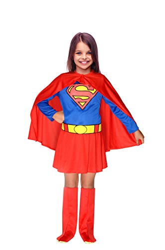 Ciao-Supergirl Costume Bambina Originale DC Comics (Taglia 5-7 Anni) Disfraces, Color Azul/Rojo, (11680.5-7)
