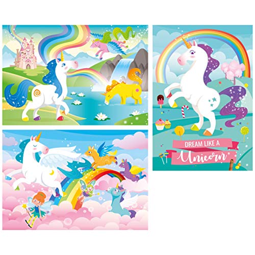 Clementoni- I Believe in Unicorns Conjunto De Puzzles, Multicolor (25231.2)