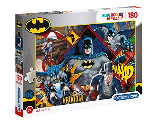 Clementoni Supercolor – Batman – 180 Piezas, Rompecabezas para niños (29108)