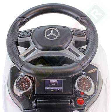 Coche para niños Correpasillo con función de Mecedora: Mercedes GL63 AMG SX1578 - Blanco