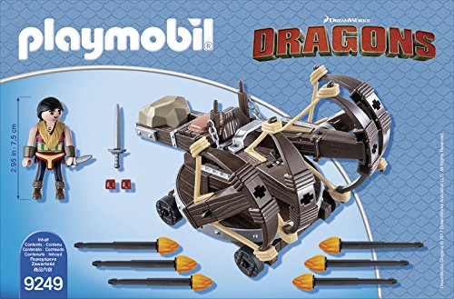 Cómo entrenar a tu dragón-Eret con Ballesta de 4 Disparos Playset de figuras de juguete, color marrón, 28,4 x 9,3 x 18,7 cm Playmobil 9249