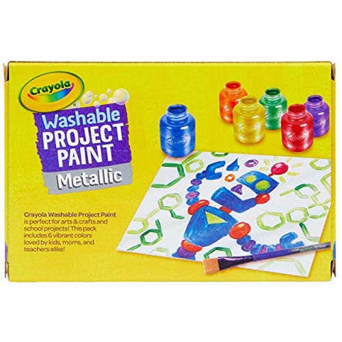Crayola 6 Botes de pintura lavable Metálica , color/modelo surtido