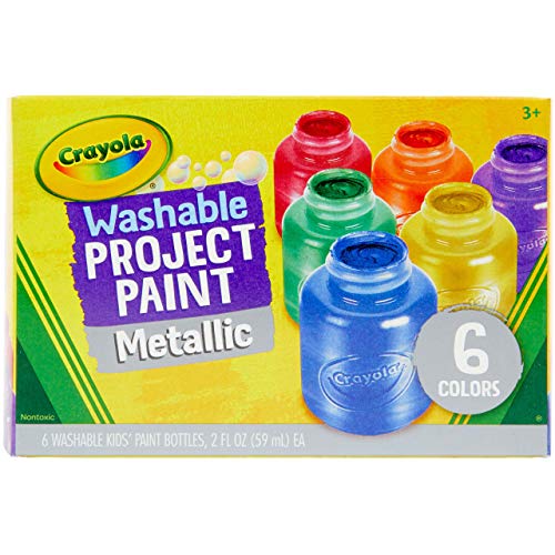 Crayola 6 Botes de pintura lavable Metálica , color/modelo surtido