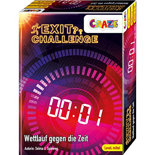 CRAZE Exit Challenge Race Against Time Escape Game para niños de 8 a 6 Jugadores-versión Alemana, 29374