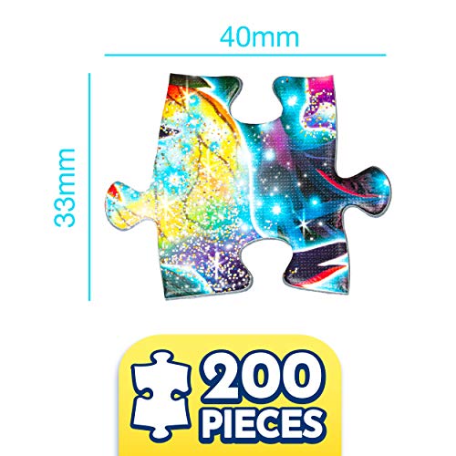 CRAZE Mystic Lake 30196 - Puzzle de 200 Piezas con impresión Brillante y Pegatinas de Diamante para niños a Partir de 8 años, 30226