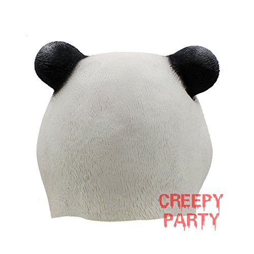 CreepyParty Fiesta de Disfraces de Halloween Máscara de Cabeza de Látex Animal Panda Máscara de Carnaval