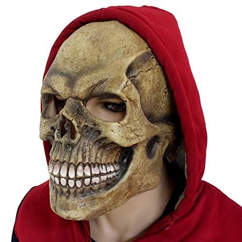 CreepyParty Fiesta de Disfraces de Halloween Máscara de Cabeza de Látex Cráneo