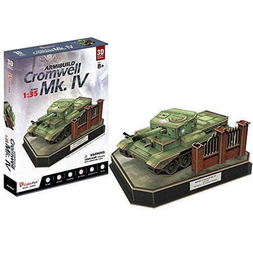 CubicFun - Puzzle 3D - British Cromwell MK.IV - Tanque en 3D para ser montado - 157 Piezas - JS4203H