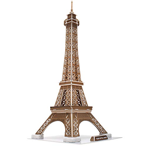 CubicFun Puzzle 3D París Torre Eiffel Francia Rompecabezas 3D DIY Construye tu Propio Modelo, 39 Piezas