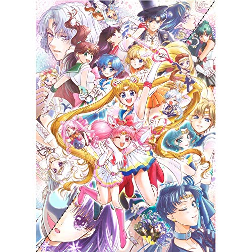 CXFRPU Puzzles Sailor Moon Puzzle 300/500/1000/1500 Piezas Luna Hare Madera Rompecabezas for Adultos de los niños de Dibujos Animados Anime descompresión Juguetes (Size : 1500 Pieces)