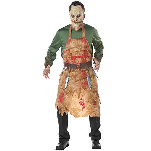 CXYY Disfraz de Halloween Disfraz de Carnicero Sangriento Disfraz de Cosplay de Chef Europeo y Americano Disfraz de Zombie para Hombre