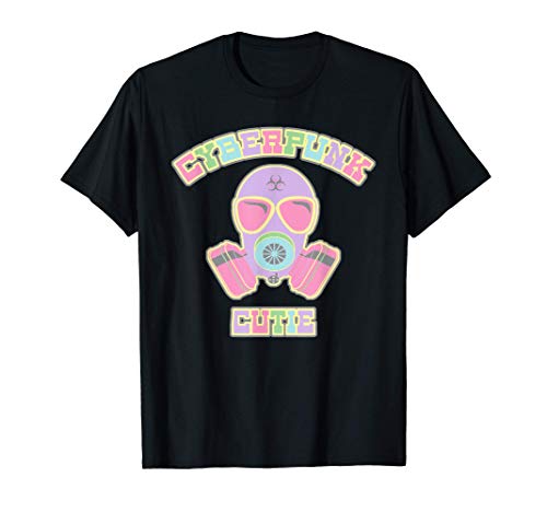 Cyberpunk Cutie Kawaii Pastel Gothic Gas Face Mask Statement Camiseta