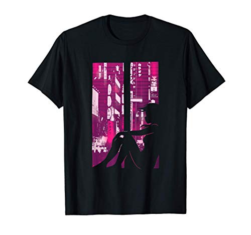 Cyberpunk Girl I Anime japonés Retro Vaporwave Aesthetic Camiseta