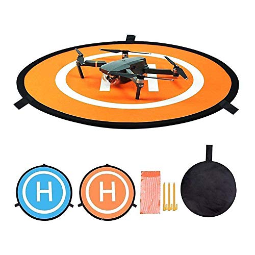 CYH Drone Landing Pad, 22"/55cm Pista de Aterrizaje de Drones, Impermeable Helicoptero Plegable Portátil Landig Mat para dji Mavic Pro Phantom 2/3/4/Pro,Helicóptero RC,Mavic Pro, Chispa,Inspire Drone