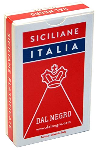 Dal Negro 10072 – Siciliane Italia - Juego de Cartas regionales, Estuche Rojo