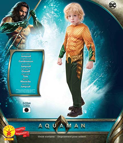 DC Comics - Disfraz de Aquaman para niños, infantil 9-10 años (Rubie's 641328-XL)