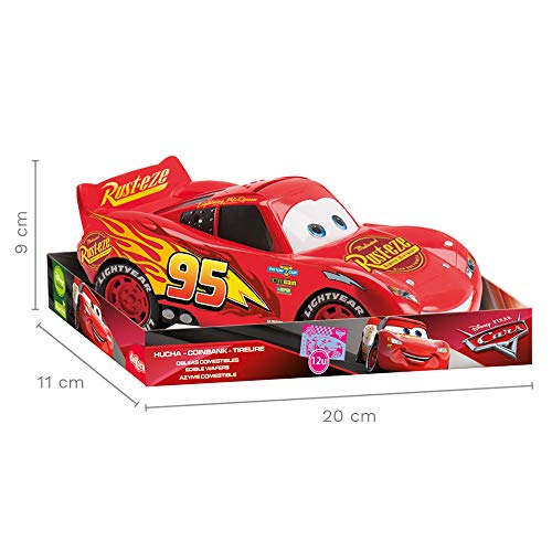 Dekora - Hucha Infantil de Cars Rayo McQueen con Billetes de Oblea Comestible