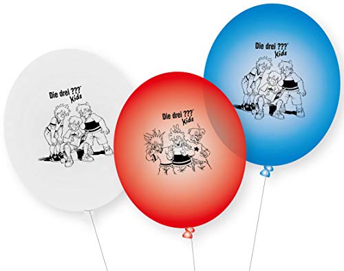 DH-Konzept 3 globos para niños, 9 unidades, para fiesta de detective, 3 signos de preguntas