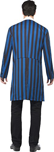 Disfraz del duque de la mansión Smiffys, con chaqueta, camisa falsa y pajarita, multicolor (azul / negro), M