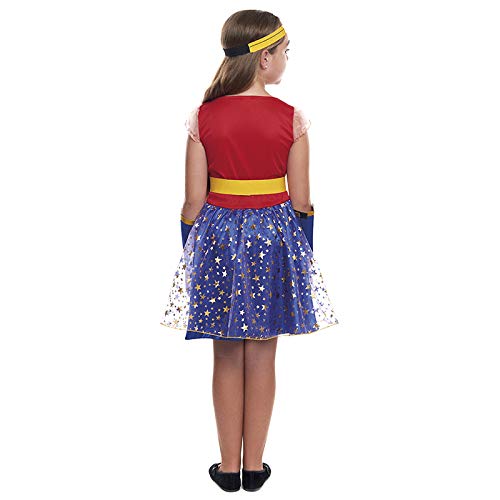Disfraz Superheroína Wonder Girl Niña【Tallas Infantiles de 3 a 12 años】[Talla 10-12 años] | Disfraces Niñas Superhéroes Carnaval Halloween Regalos Niños Cosplay Cómics