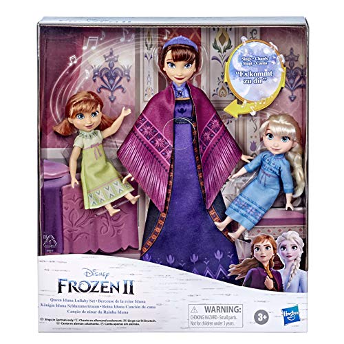 Disney 2 Reina de Hielo Iduna Schlummertraum con muñecas Elsa y Anna la Reina Iduna Canta en alemán, Inspirada en Disney Frozen 2