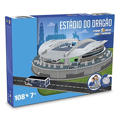 Dispersa- Nanostad, Puzzle 3D Estadio O Drag„o Original de Porto, Multicolor, única (075646)