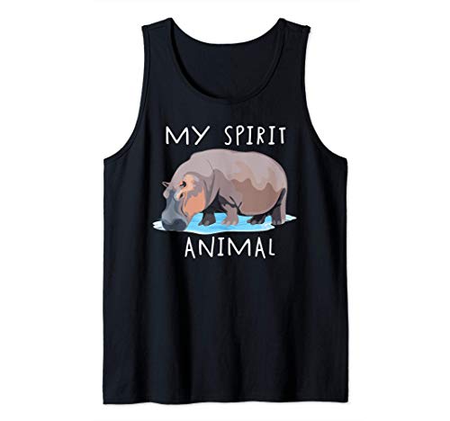 Divertido Hipopótamo Mi animal espiral Lindo regalo de hipop Camiseta sin Mangas