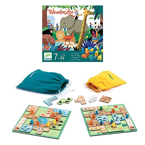 Djeco- Juegos de acción y reflejosJuegos educativosDJECOJuego Wonderzoo, Multicolor (15)