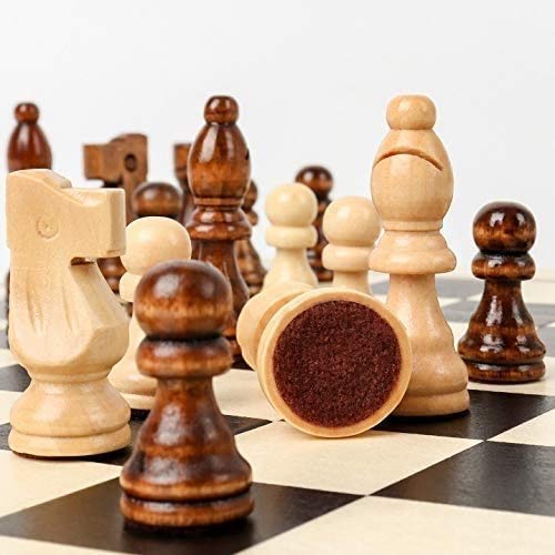 DJRH Juego de Mesa de Madera Juego de ajedrez para Adultos, Conjunto de Juegos de ajedrez Plegable con Piezas de ajedrez Artesanal magnética para Principiantes, niños y Adultos Tablero de ajedrez