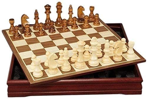 DJRH Junta de Juego de ajedrez para, Juego de ajedrez Internacional Conjunto Juego Juego de Mesa de ajedrez Colección portátil Tablero de Viaje Juguetes Juguetes Regalo ( Size : A )