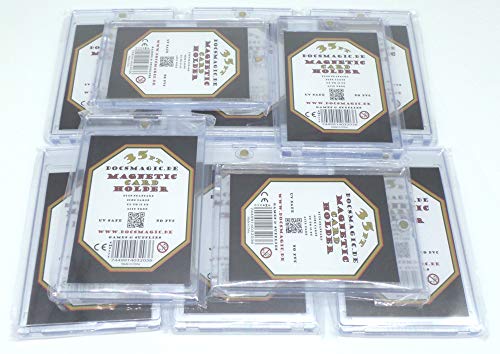 docsmagic.de 10 x Magnetic Card Holder Clear 35 PT UV Safe- Tarjetero con imán