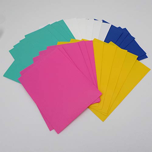 docsmagic.de 5 x 100 Double Mat Card Sleeves Standard Size 66 x 91 - Blue Yellow Pink Mint White - Fundas - PKM MTG