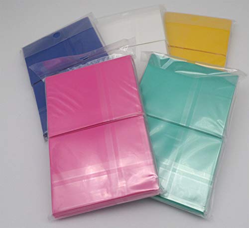 docsmagic.de 5 x 100 Double Mat Card Sleeves Standard Size 66 x 91 - Blue Yellow Pink Mint White - Fundas - PKM MTG